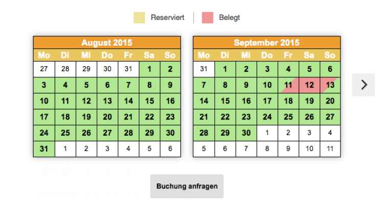 User gestaltet seinen Belegungskalender mit CalendarApp