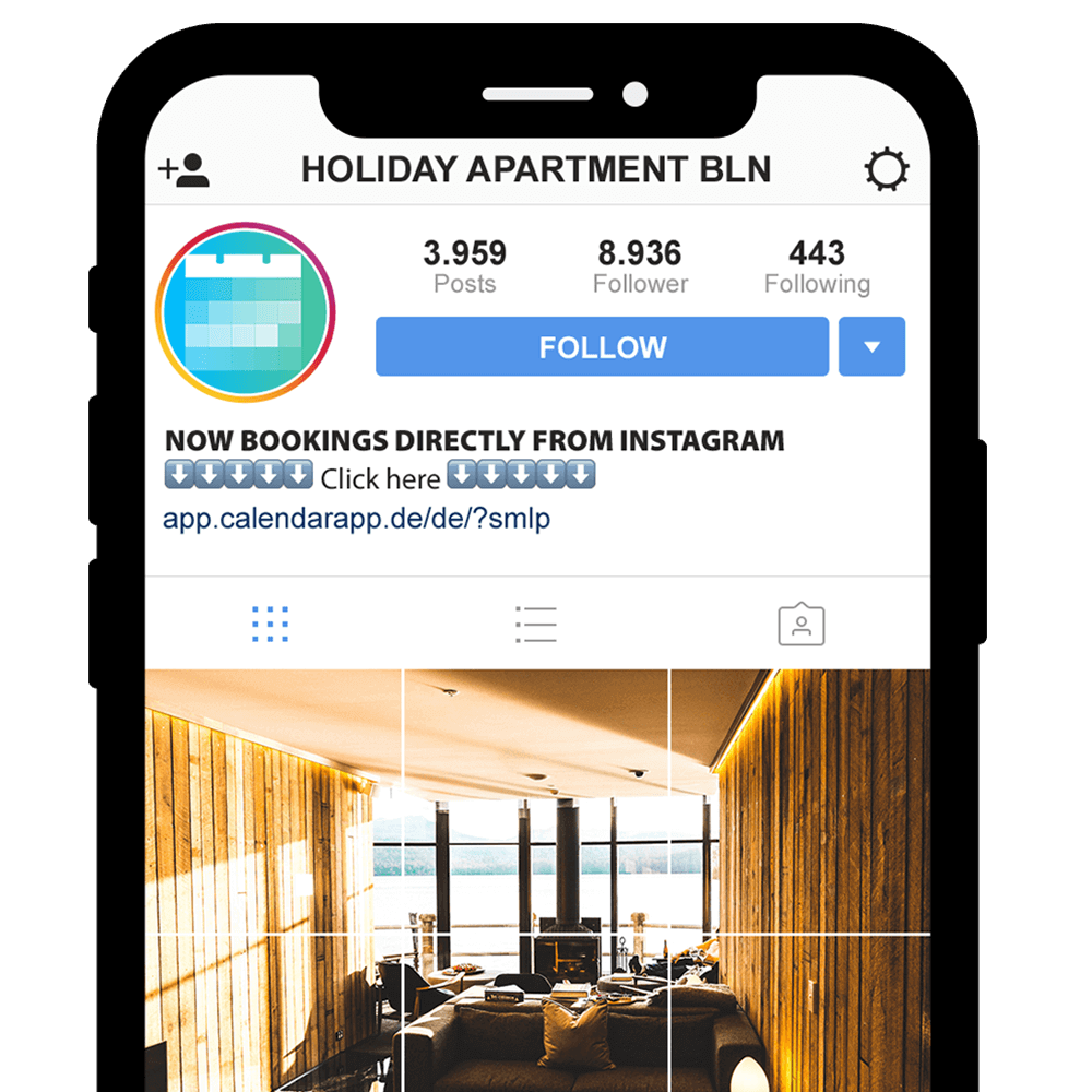 CalendarApp connected with Instagram