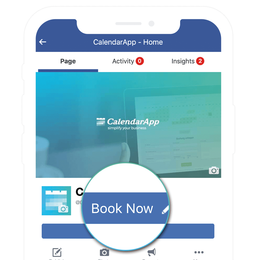 Linking the booking calendar with Instagram, Facebook and Co.